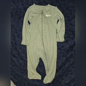 Nike Sage Green Infant Footed Onesie